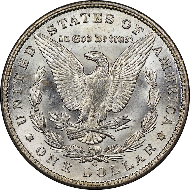1893-O Morgan dollar from New Orleans Mint showing Liberty portrait detail — the lowest-mintage New Orleans Morgan dollar